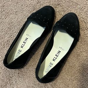 Anne Klein iflex black suede flats